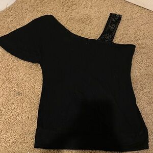 Elegant Black One-Shoulder Top
